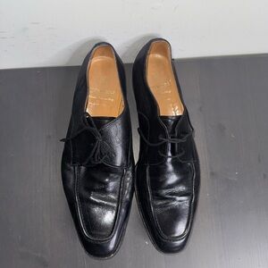 GRAVATI Men’s Black Leather Oxford Lace Up Shoes